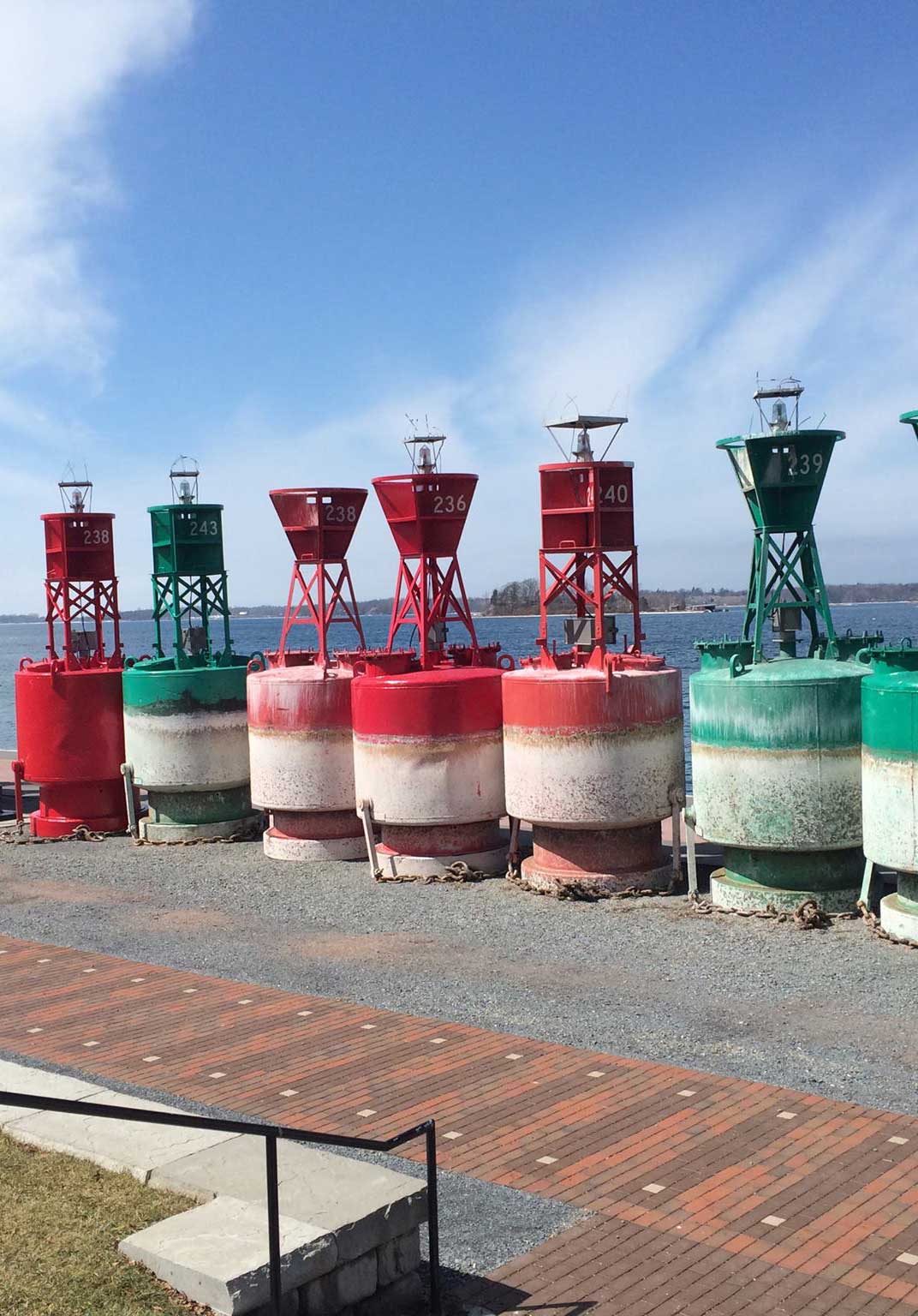 Buoys on the Saint Lawrence River
