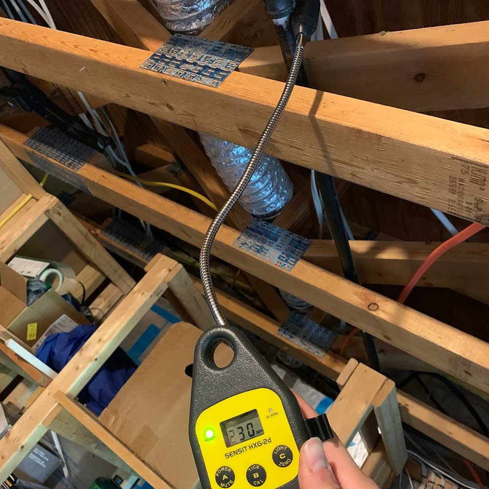 Gas detector for home energy audit in upstate new york