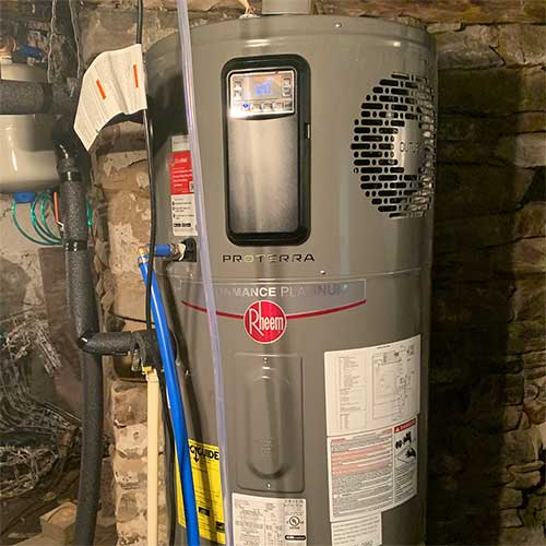 Water heater installed with national grid heat pump rebate
