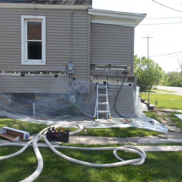in process of house sprayfoam
