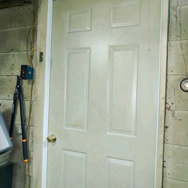 old door that has been sealed for energy efficiency